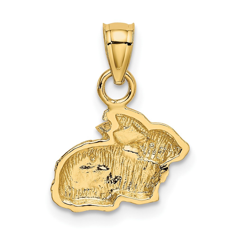 14k Polished Rabbit Pendant (K5908)