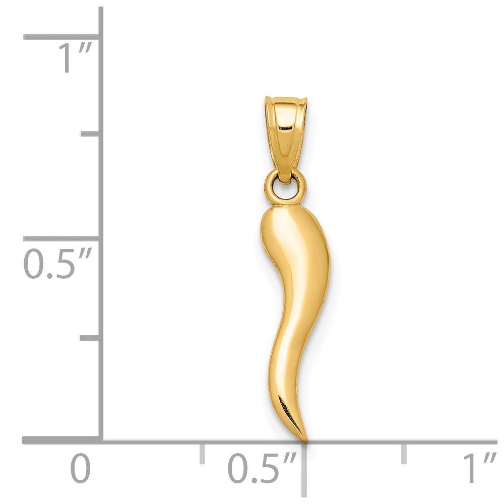 14k Italian Horn Pendant (K5926)