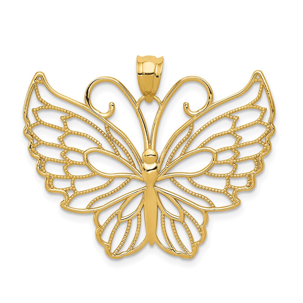 14k Polished Butterfly Pendant (K5986)