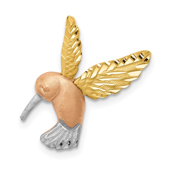 Gold Polished Hummingbird Pendants