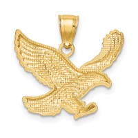 14K Diamond-cut Eagle Pendant view 3