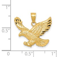 14K Diamond-cut Eagle Pendant view 4