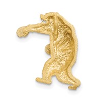 14K and White Rhodium Satin Diamond-cut Boxing Bear Chain Slide view 3