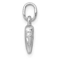 14K White Gold Small Polished Elephant Charm view 2