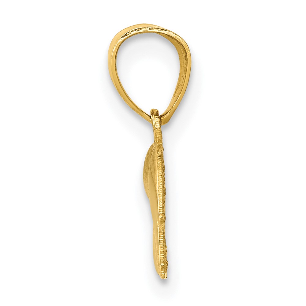 14k Polished Elephant Pendant (K6014)