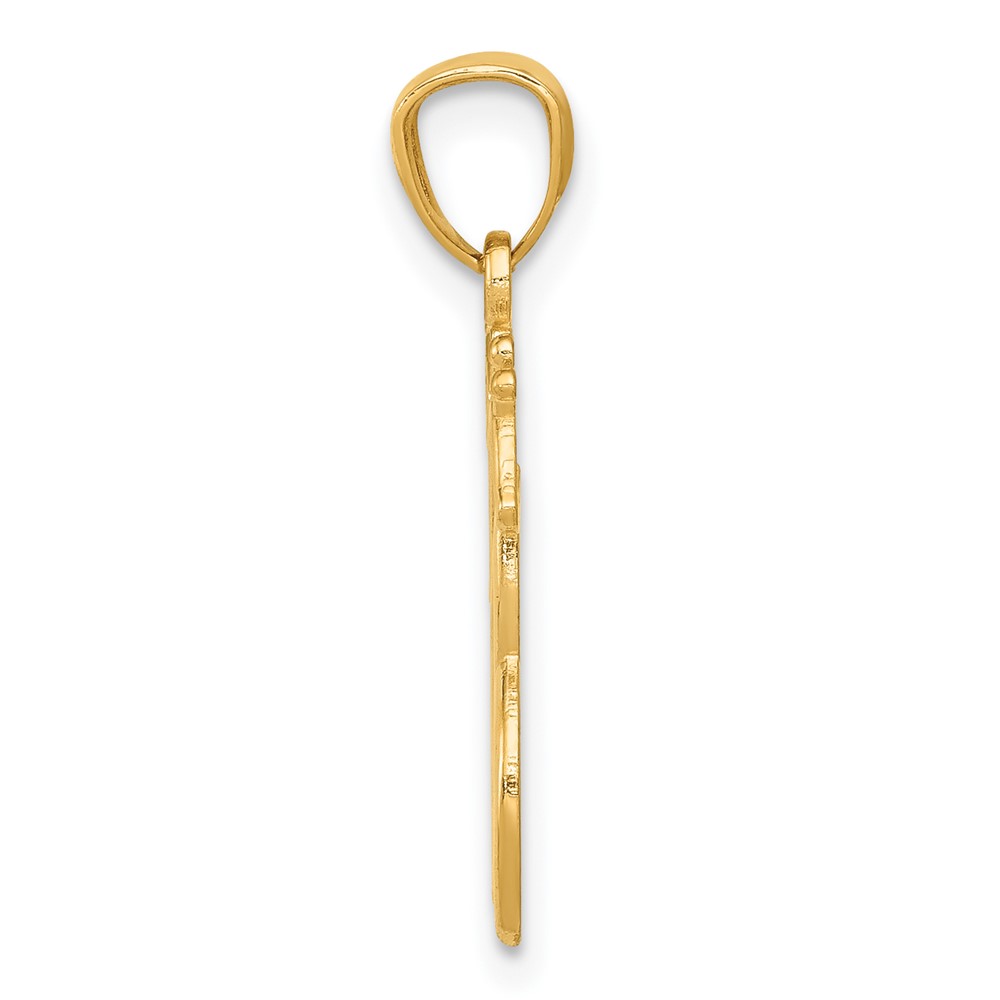 14K Polished Interlocking Giraffes Pendant (K6015)
