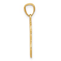 14K Yellow Gold Polished Interlocking Giraffes Pendant view 2