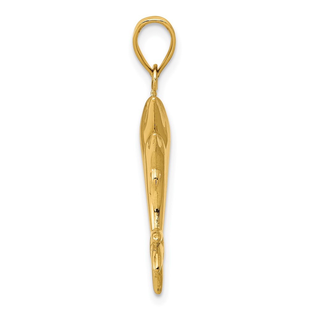 14k Dolphin Pair Pendant (K6027)