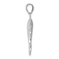 14K White Gold Dolphin Pair Pendant view 2