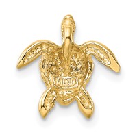 14K Yellow Gold Polished Small Sea Turtle Chain Slide view 3