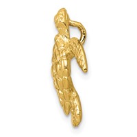 14K Yellow Gold Polished Large Sea Turtle Chain Slide view 2