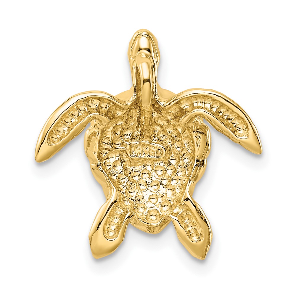 14k Polished Large Sea Turtle Chain Slide (K6035)
