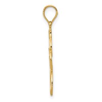 14K Yellow Gold Polished Filigree Starfish Pendant view 2