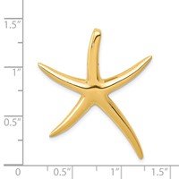 14K Yellow Gold Large Polished Starfish Omega Slide view 4