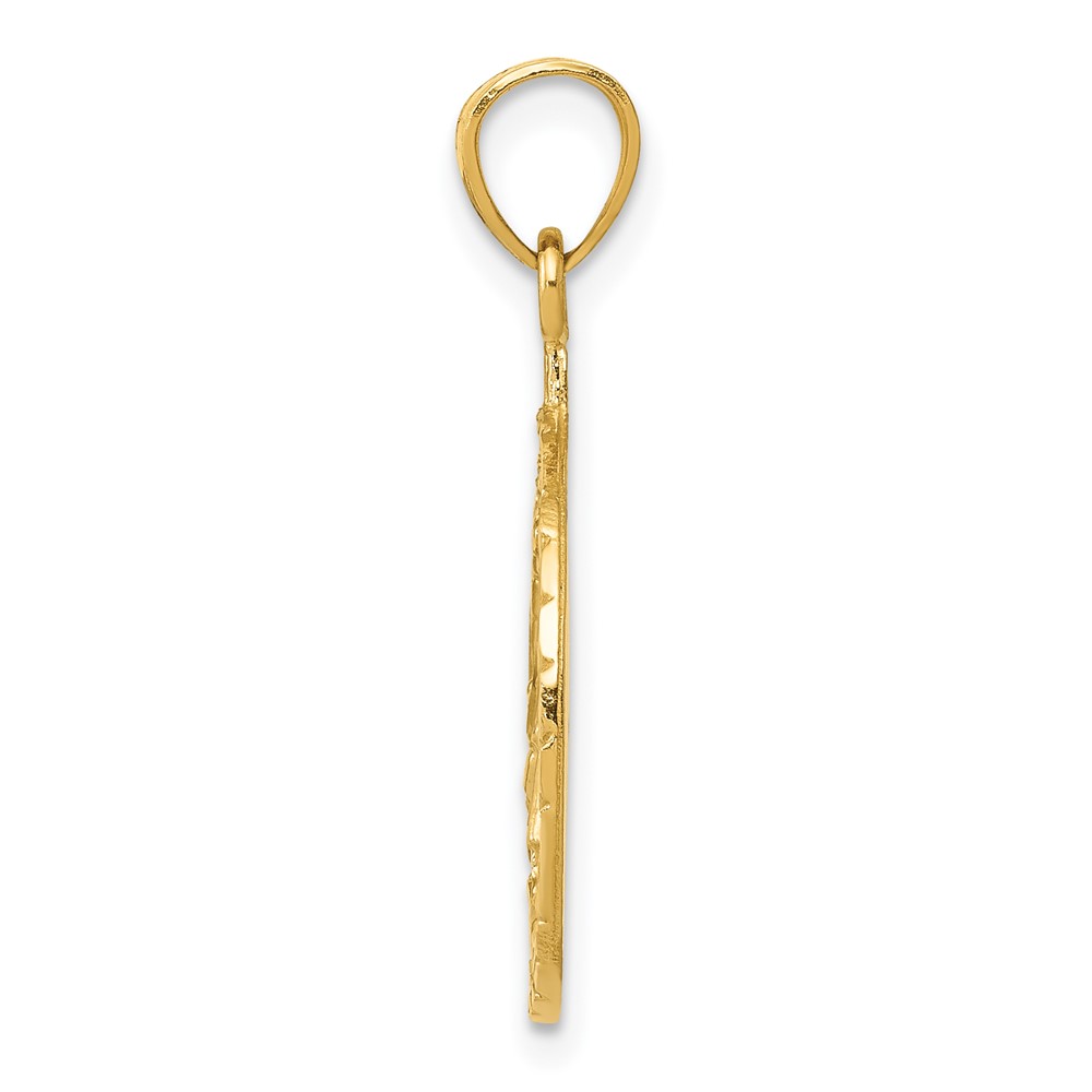 14k Polished and Diamond-cut Masonic Symbol Pendant (K6116)