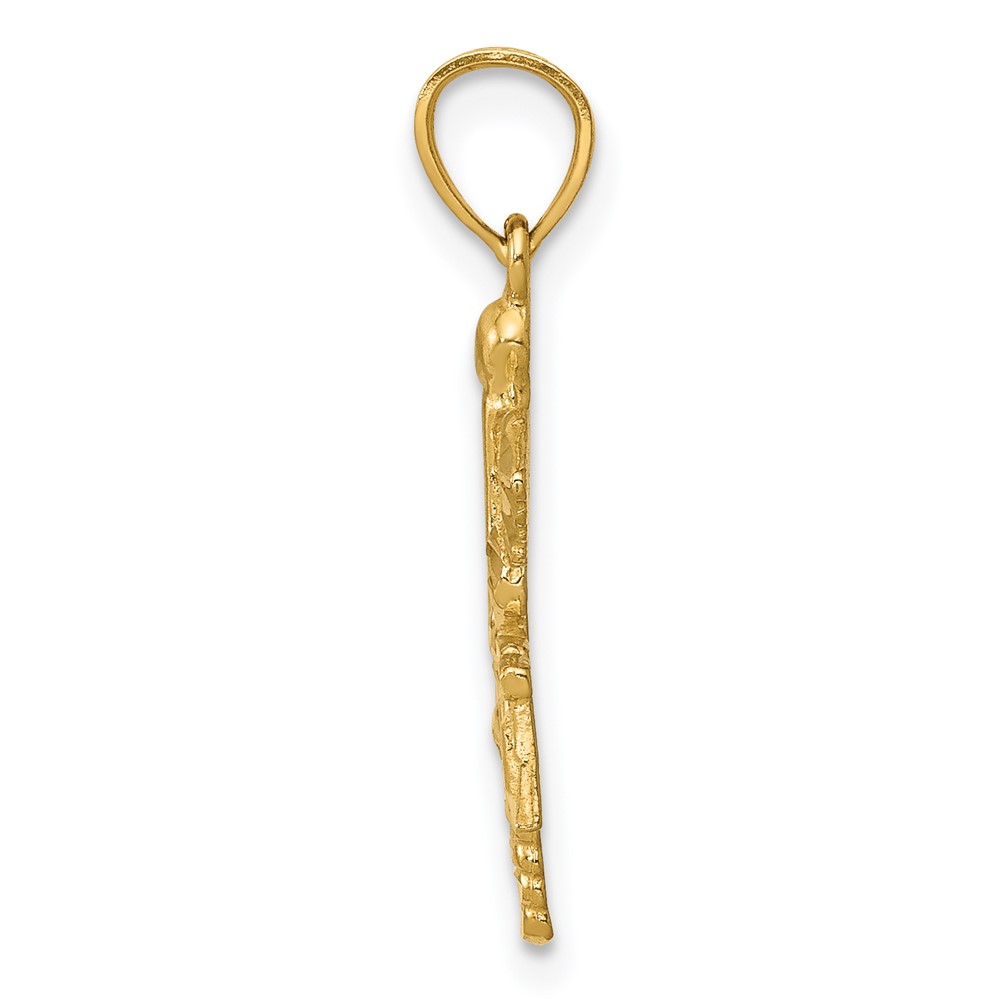 14k Diamond-cut RN Pendant (K6118)