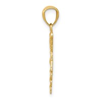 14K Diamond-cut Polished RN Registered Nurse Pendant view 2