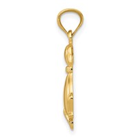 14K Polished Sitting Dog Back Pendant view 2