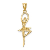 14K Polished Large Ballerina Pendant view 3