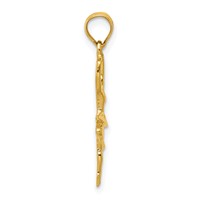 14K Yellow Gold Polished Small Ballerina Pendant view 2