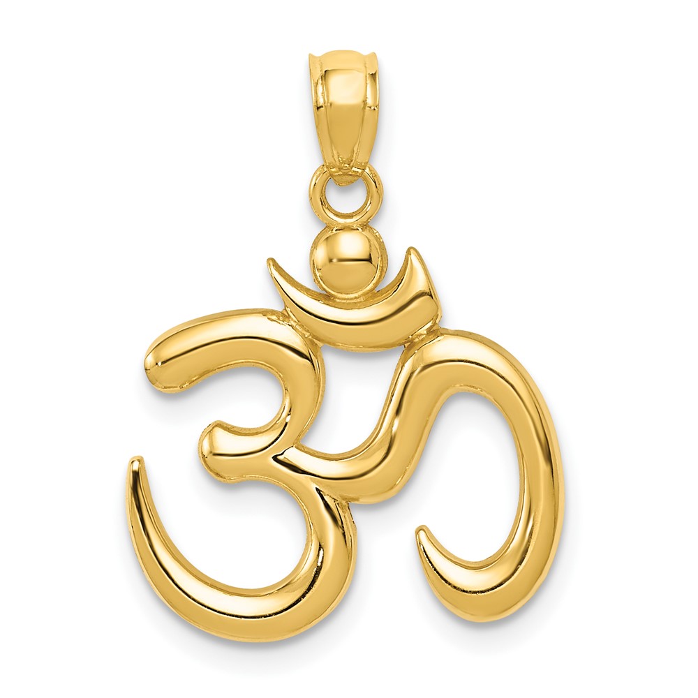 14k Polished Om Symbol Pendant (K6148)