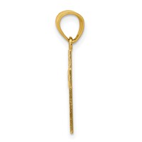 14K Yellow Gold Diamond-cut Pendant with -x- Center Cross view 2