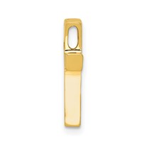 14K Polished Cross Chain Slide W Textured Back view 2