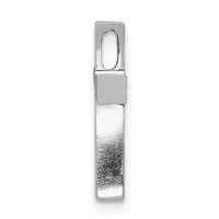 14K White Gold Polished Cross Chain Slide with Textured Back view 2