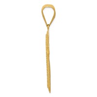 14K Yellow Gold Diamond-cut Nugget Center Cross Pendant view 2