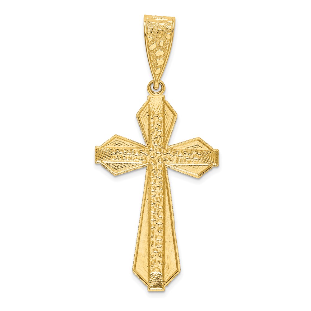 14k Diamond-cut Center Cross Pendant (K6162)