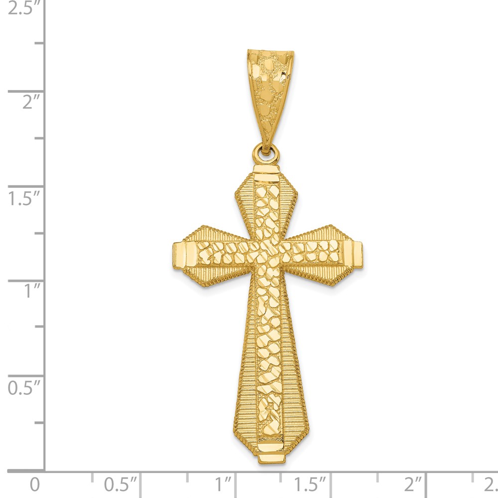 14k Diamond-cut Center Cross Pendant (K6162)