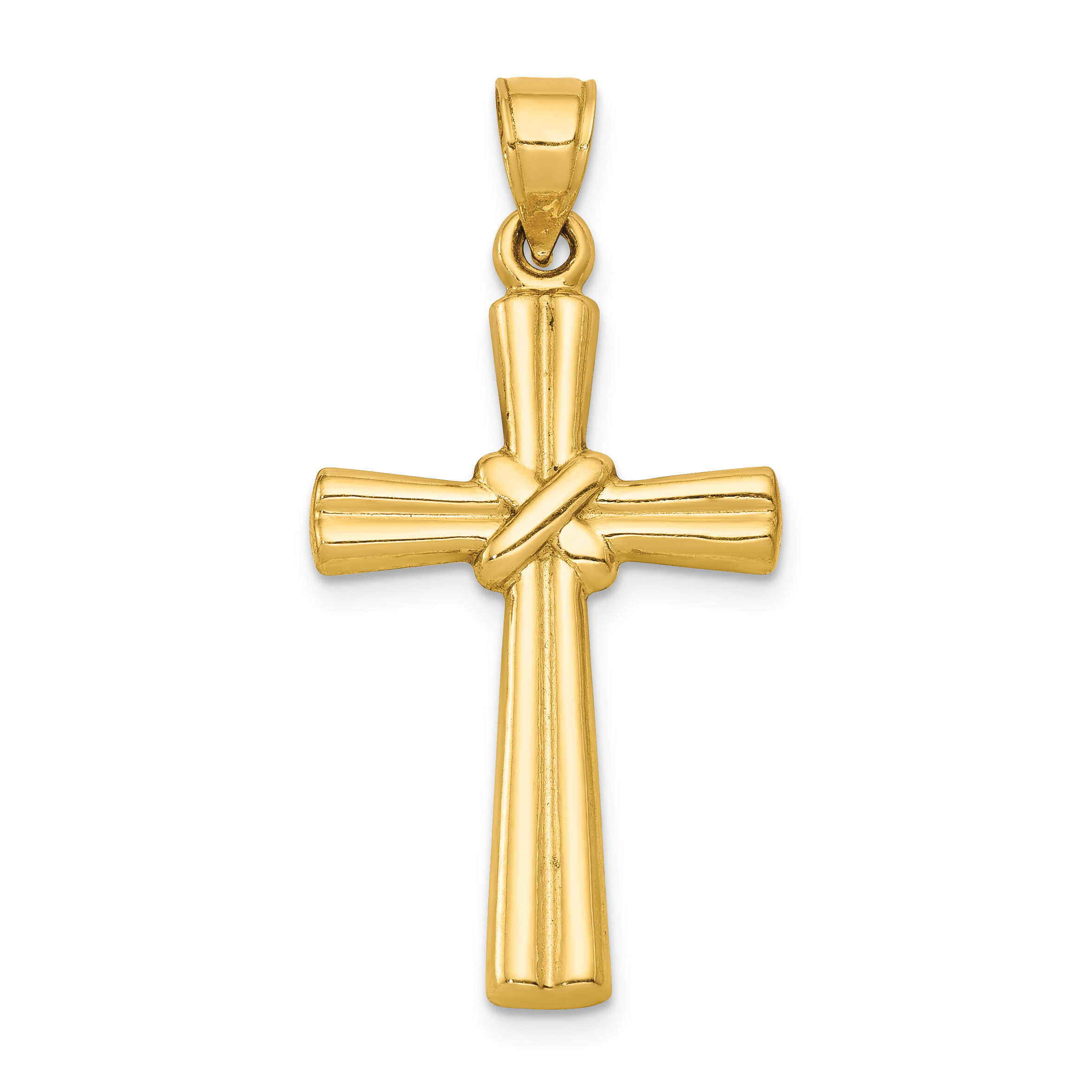 14k Hollow Cross Pendant (K6163)