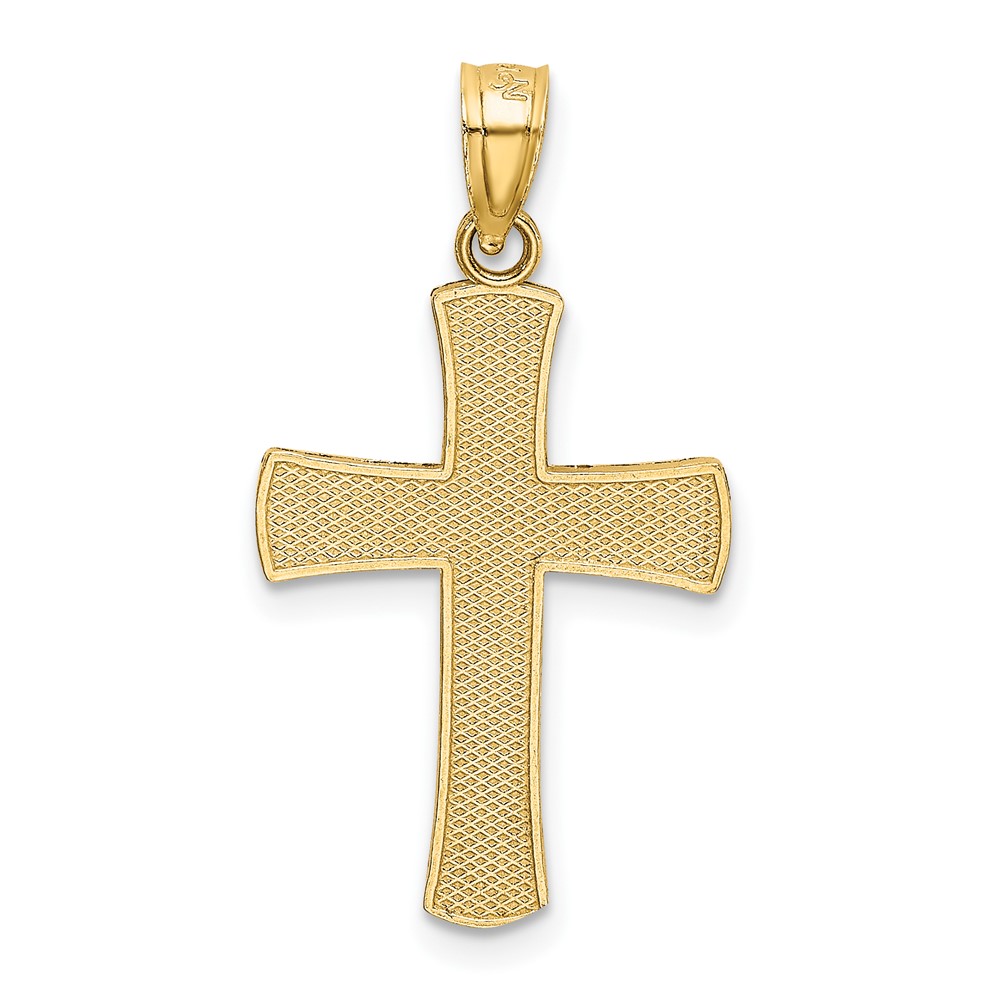 14k Diamond-cut Latin Cross Pendant (K6167)