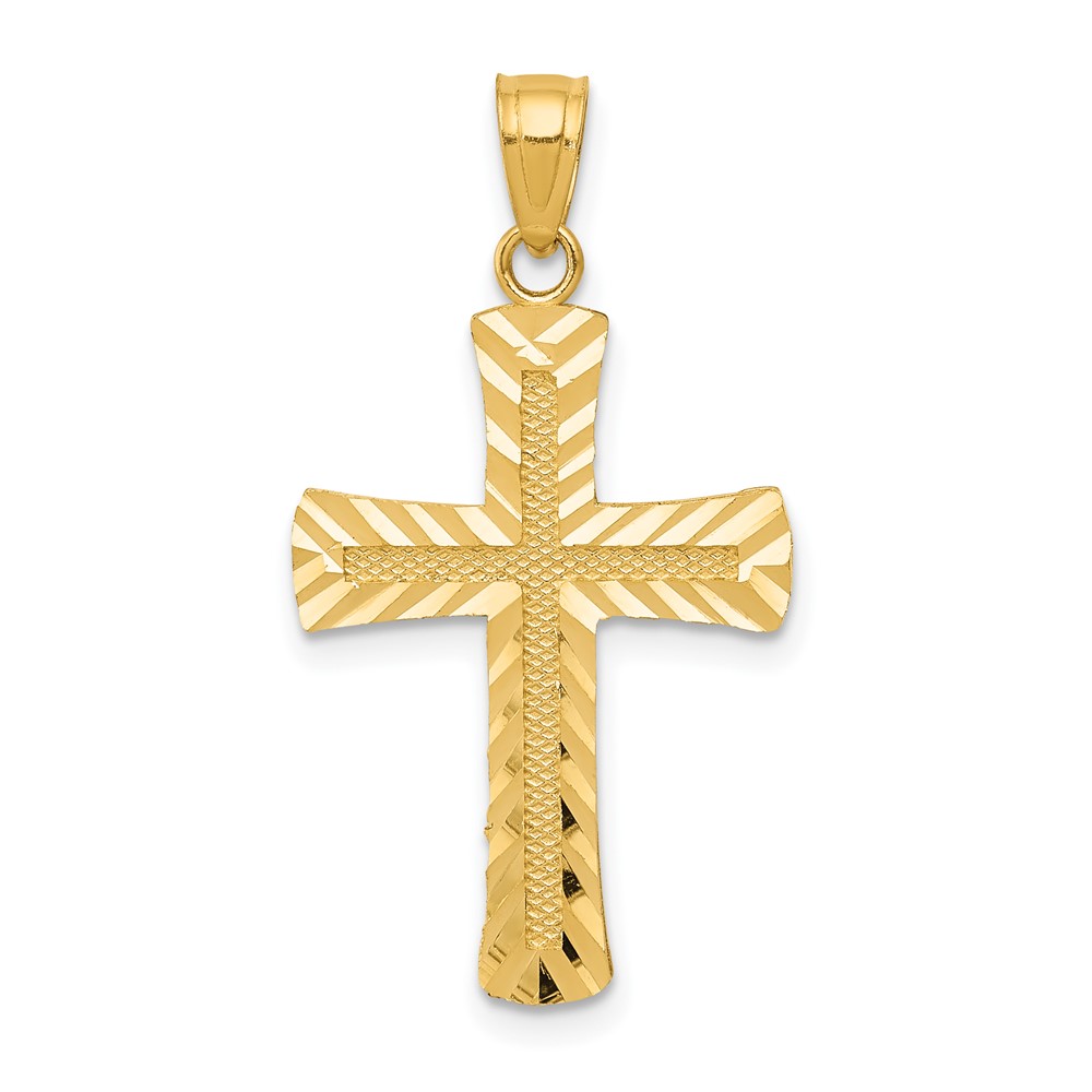14k Diamond-cut Latin Cross Pendant (K6167)