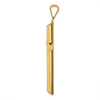 14K Polished Tube Cross Pendant view 2