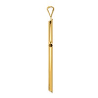 14K Yellow Gold Extra Large Polished Tube Cross Pendant view 2