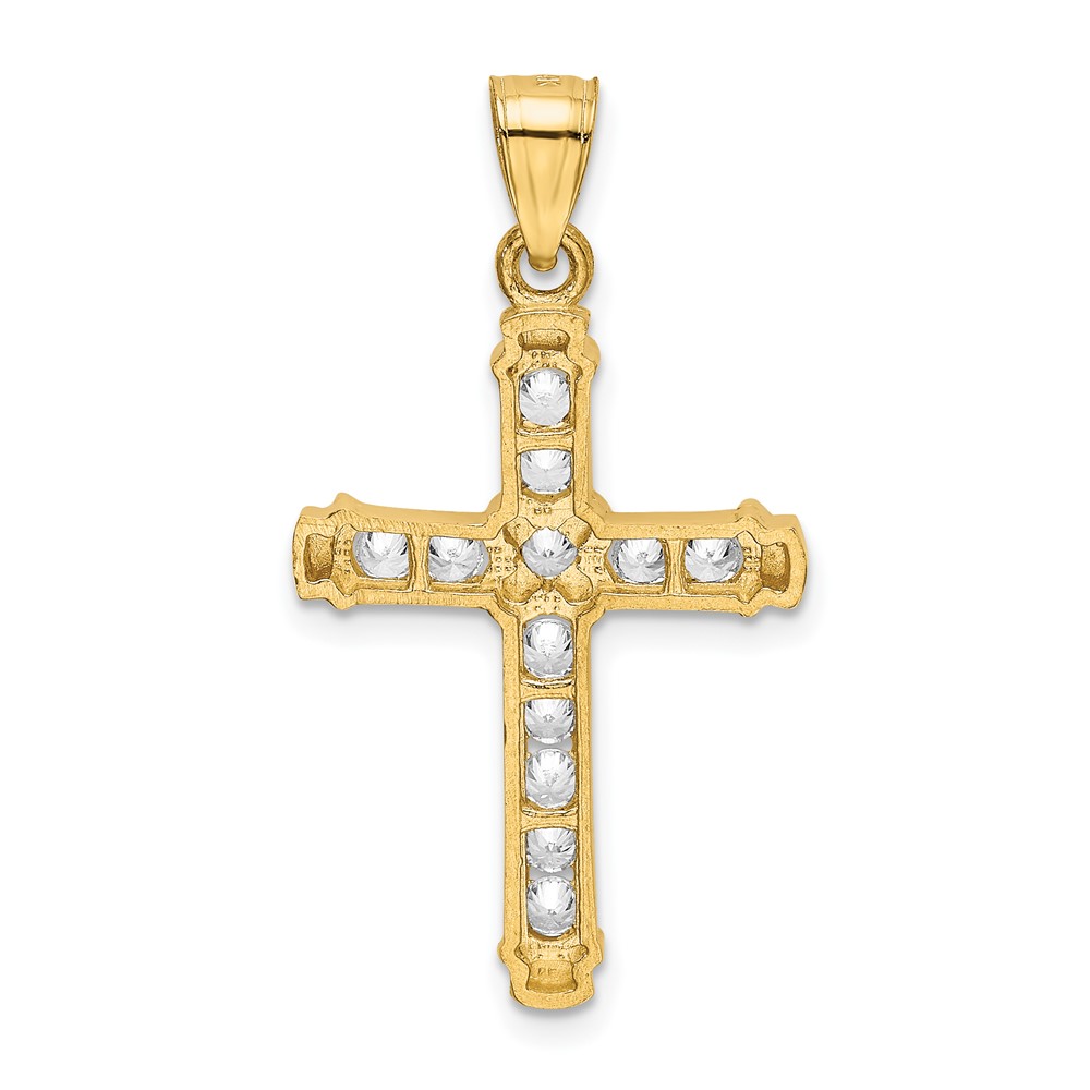 14k CZ Cross Pendant (K6212)
