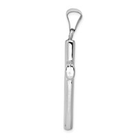 14K White Gold Stamping Cross Pendant view 2