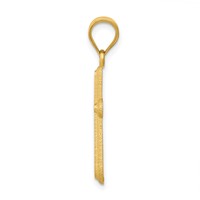 14K Yellow Gold Polished Cross Pendant view 2