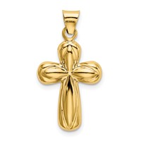 14K Polished Stamping Cross Pendant view 3