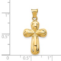 14K Polished Stamping Cross Pendant view 4