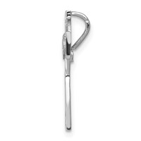 14K White Gold Polished Celtic Cross Omega Slide view 2