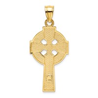 14K Yellow Gold Polished Celtic Cross Pendant view 3