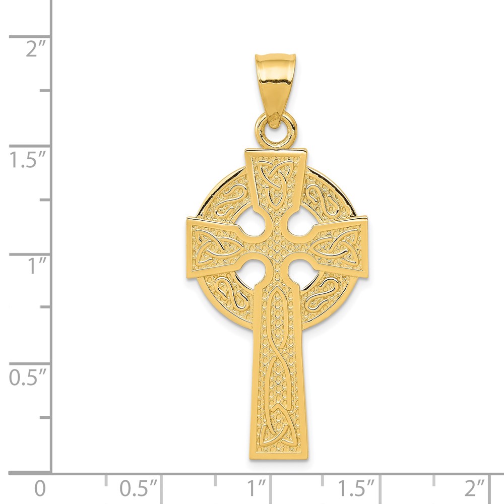 14k Polished Celtic Cross Pendant (K6233)