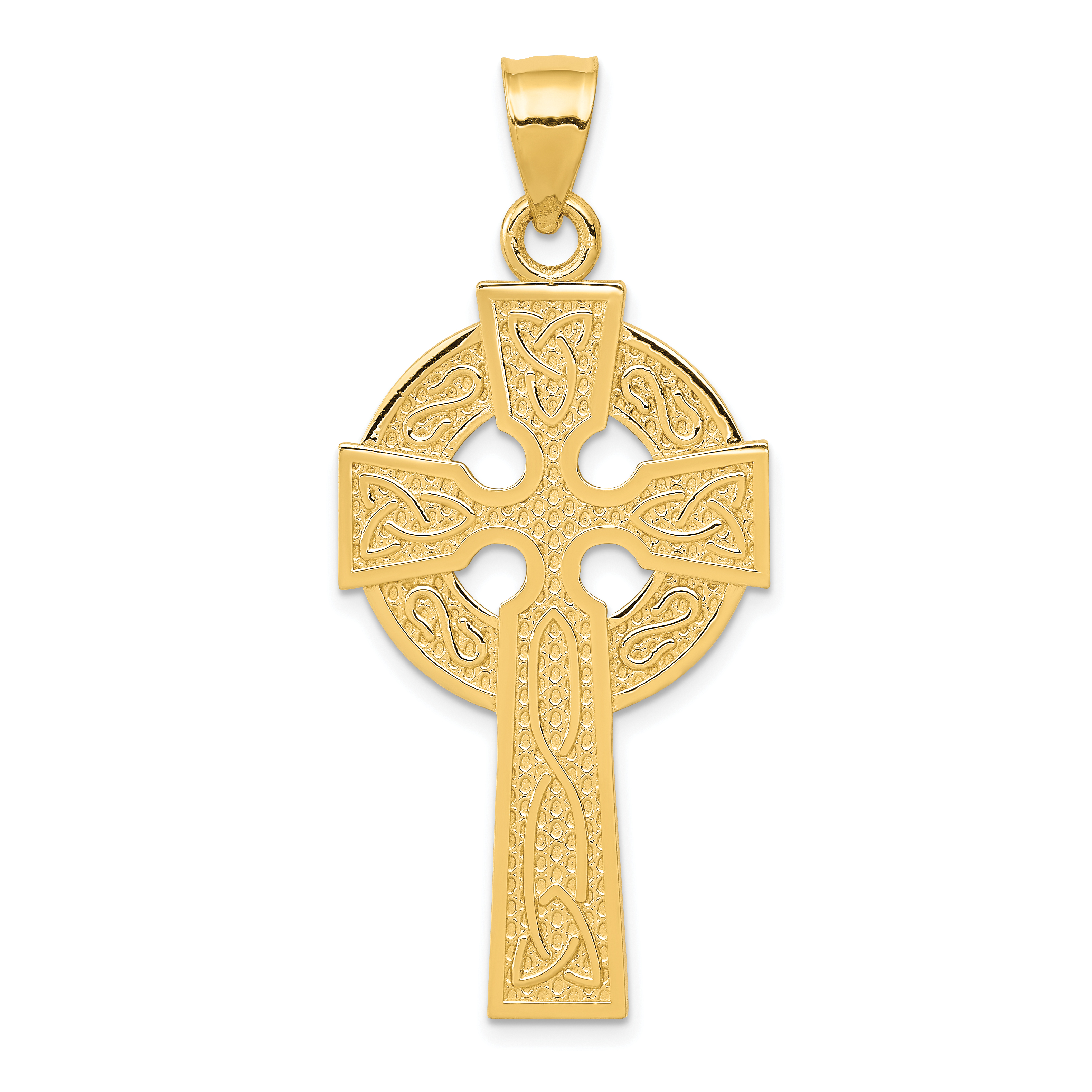 14k Polished Celtic Cross Pendant (K6233)