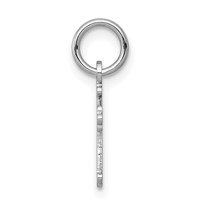 14K White Gold Mini Polished Cross Charm view 2