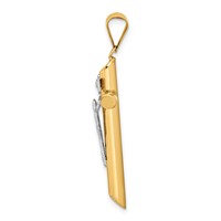 14K Two-Tone Polished Crucifix Pendant view 2