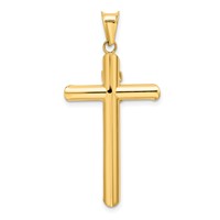 14K Two-Tone Polished Crucifix Pendant view 3