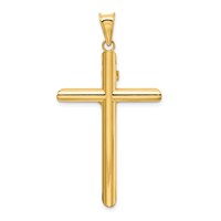 14K Two-Tone Polished Crucifix Pendant view 4