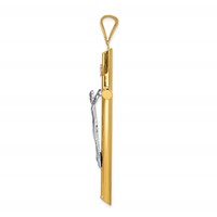 14K Two-Tone Polished Crucifix Pendant view 2